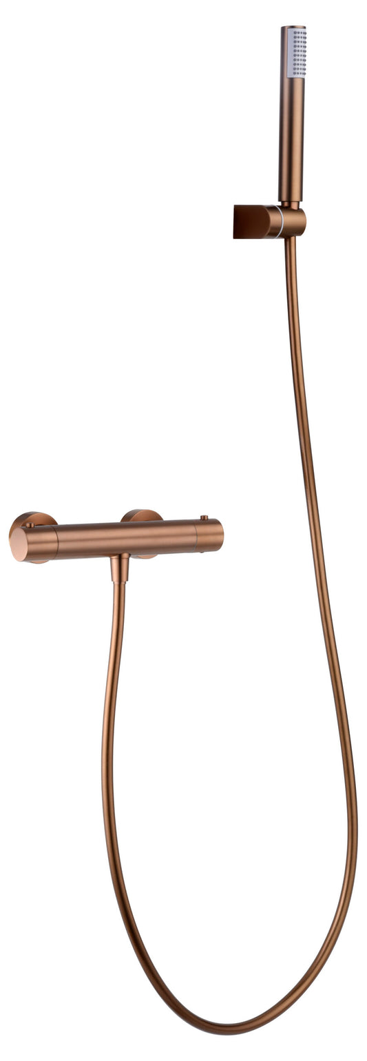 Kit Ducha Termostatico Monza Oro Rosa Cepillado