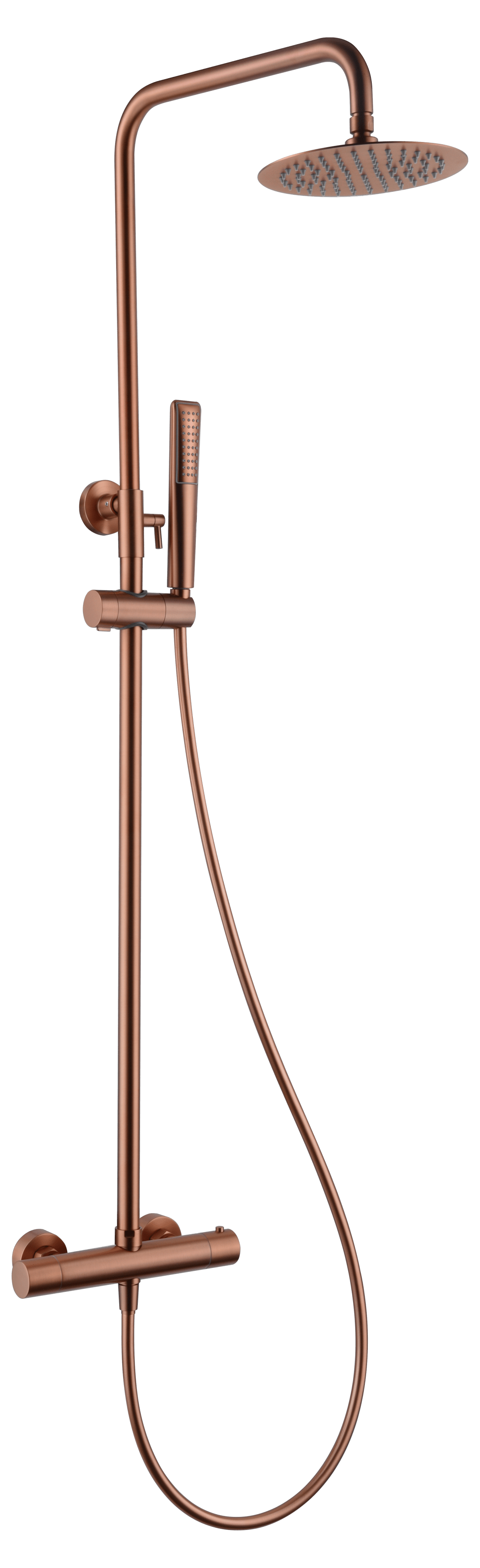 Conjunto Ducha Termostático Nápoles Oro Rosa Cepillado