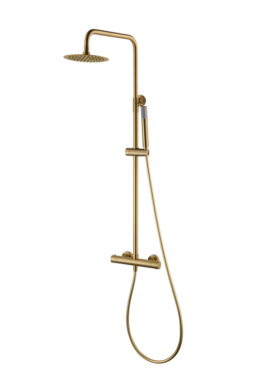 Conjunto Ducha Termostatico Monza Oro Cepillado