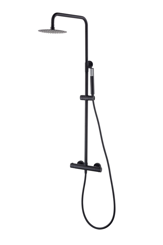 Conjunto Ducha Termostatico Monza Negro Mate
