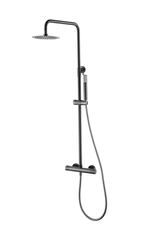 Conjunto Ducha Termostatico Monza Black Gun Metal
