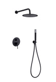 Conjunto Ducha Monomando Empotrado Monza Negro Mate