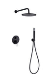 Conjunto Ducha Monomando Empotrado Monza Negro Mate