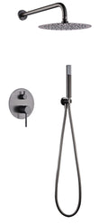Conjunto Ducha Monomando Empotrado Monza Black Gun Metal