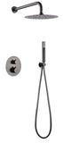 Conjunto Ducha Termostatico Empotrado Monza Black Gun Metal