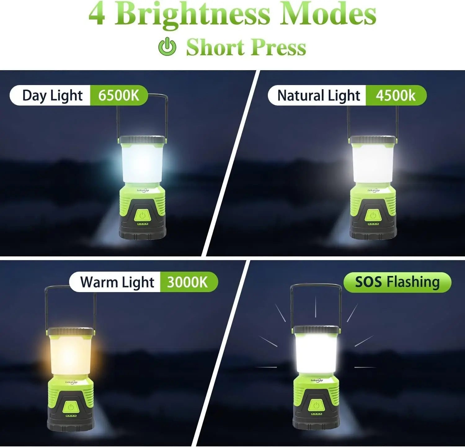 Rechargeable Led Camping Flashlight Power Lantern