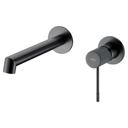 Monomando Lavabo Empotrado Line Black Gum Metal