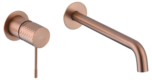 Monomando Empotrado Lavabo Génova Oro Rosa Cepillado