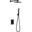 Conjunto De Ducha Empotrado Termostático  Cíes Negro Mate