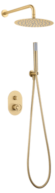 Conjunto Ducha Monomando Empotrado Olimpo Oro Cepillado