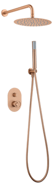 Conjunto Ducha Monomando Empotrado Olimpo Oro Rosa Cepillado