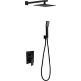 Conjunto De Ducha Empotrado Monomando  Dubín Negro Mate