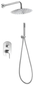Conjunto De Ducha Empotrado Monomando  Moscú Acero S.316