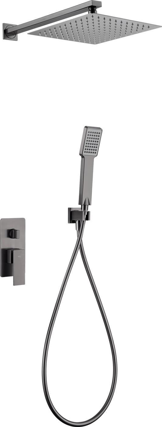 Conjunto Ducha Monomando Empotrado Pisa Black Gun Metal