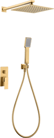 Conjunto Ducha Monomando Empotrado Pisa Oro Cepillado