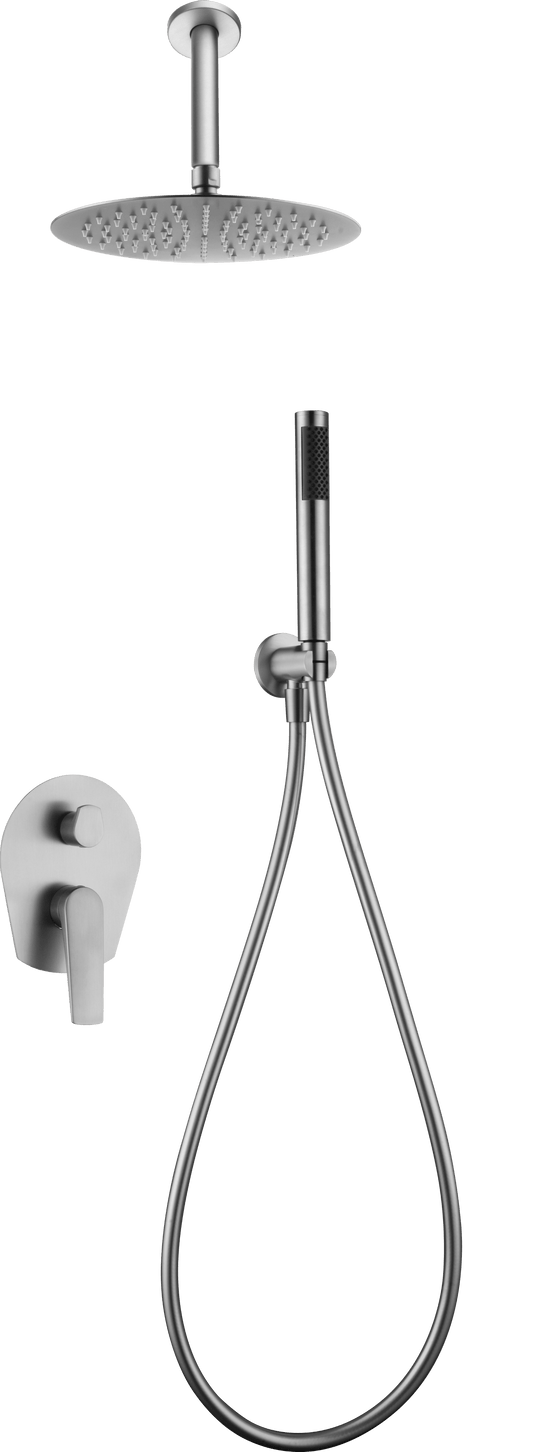 Conjunto Ducha Monomando Empotrado Paros Acero S316