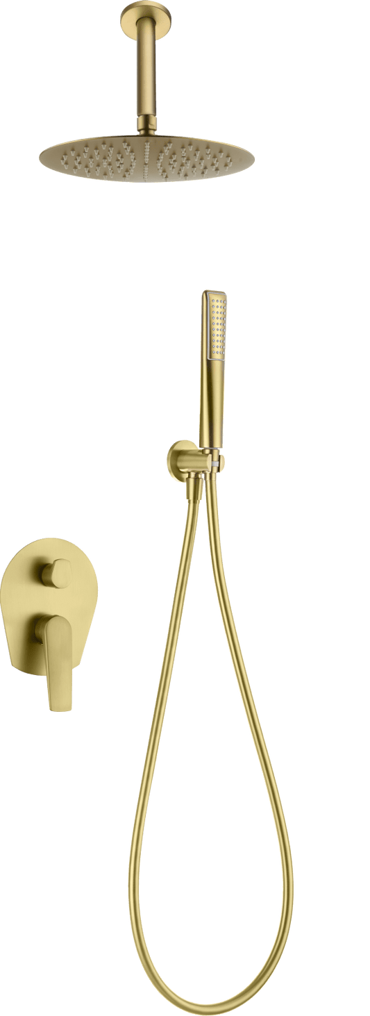 Conjunto Ducha Monomando Empotrado Paros Oro Cepil