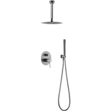 Conjunto De Ducha Empotrado Monomando  Top Níquel Cepillado