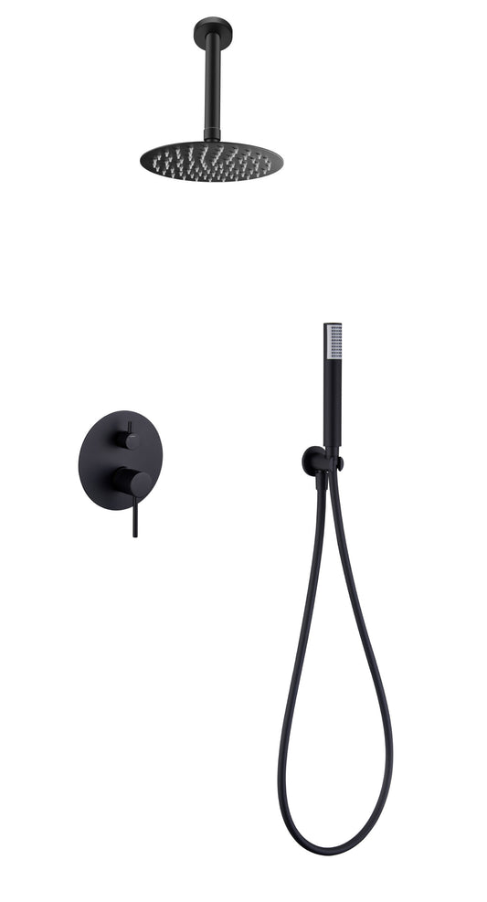Conjunto Ducha Monomando Empotrado Tívoli Negro Mate
