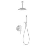 Conjunto De Ducha Empotrado Monomando Thalos Blanco Mate