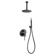 Conjunto De Ducha Empotrado Monomando Thalos Negro Mate