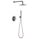 Conjunto De Ducha Empotrado Termostático  Line Gris Champagne