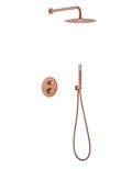 Conjunto Ducha Termostatico Empotrado Monza Oro Rosa Cepillado