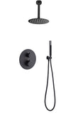Conjunto Ducha Termostatico Empotrado Tívoli Negro Mate