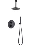 Conjunto Ducha Termostatico Empotrado Tívoli Negro Mate