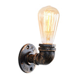 Vintage Water Industrial Rust Pipe Wall Lamp