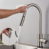 Smart Touch Pull Out Spray 360 Rotation Kitchen Faucet