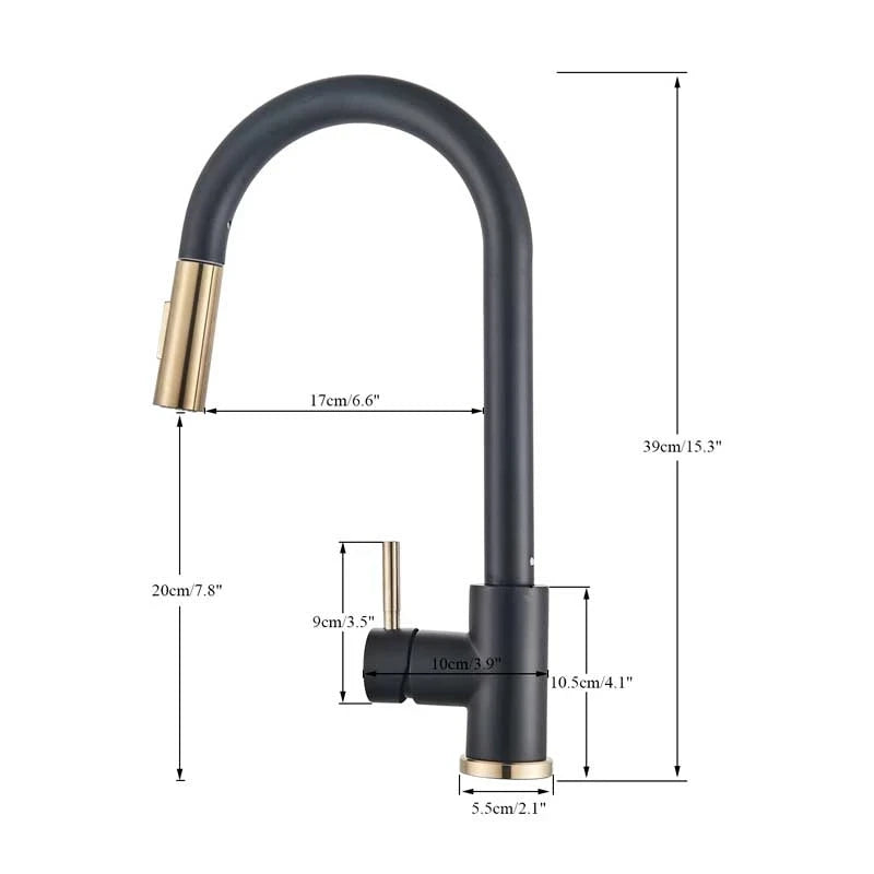Smart Touch Pull Out Spray 360 Rotation Kitchen Faucet