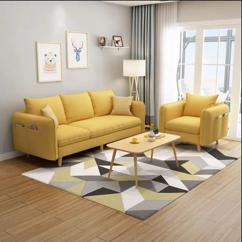 Nordic Minimalist Living Room with Washable Sofa Set