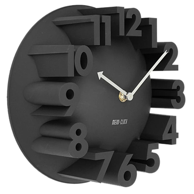 Art Deco 3D Number Modern Hanging Wall Clock