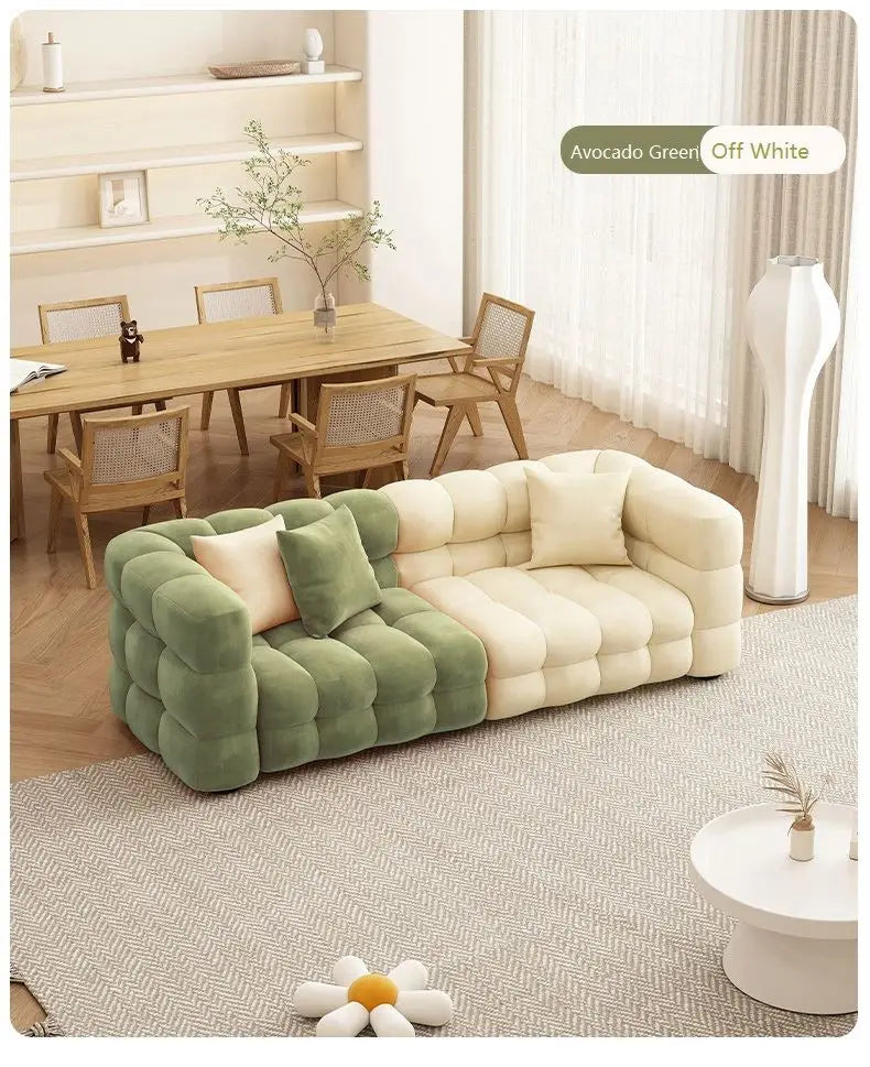 Nordic Cream Style Small Sectional Sofa for Living Room