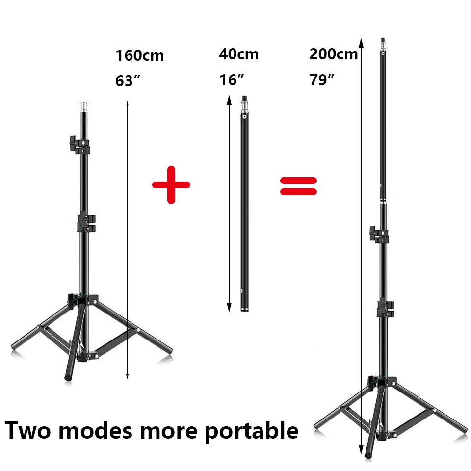 RGB LED Tube Light Stick Dimming Rechargeable Battery Tripod