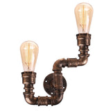 Vintage Water Industrial Rust Pipe Wall Lamp