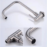 Wall Mounted Stream Sprayer Flexible Hose Kitchen Faucet
