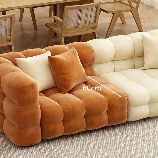 Nordic Cream Style Small Sectional Sofa for Living Room