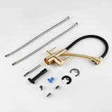 Pull Out Double Handle Single Hole Kitchen Faucet