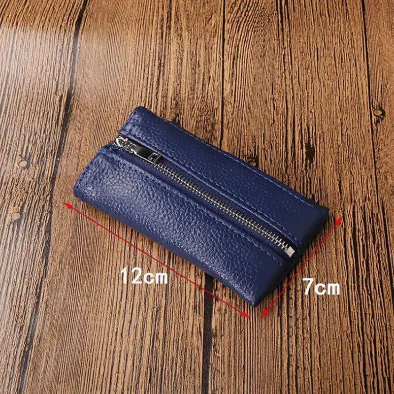 Leather Texture Closure Multifunction Key Wallet