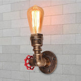 Iron Rust Water Pipe Vintage Wall Lamp