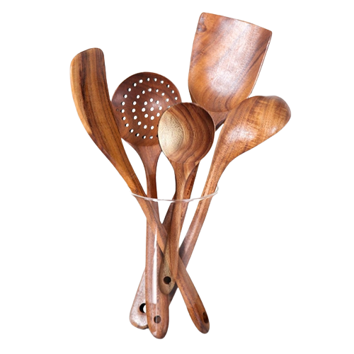 Wood Kitchen Utensils Set