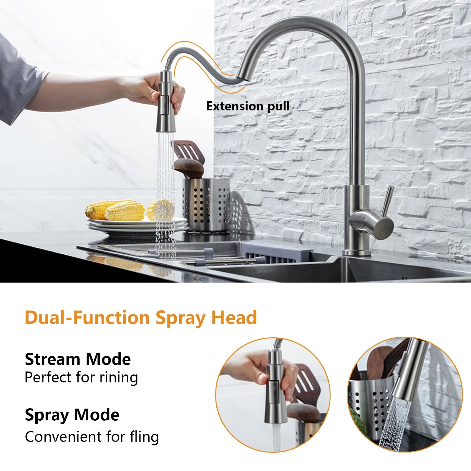 Pull Out Sensor Kitchen Touch Control Faucet