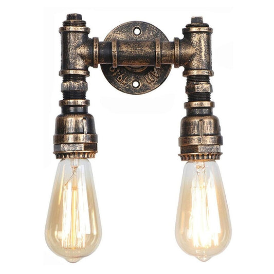 Vintage Water Industrial Rust Pipe Wall Lamp