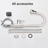 2 in 1 Spout Pull Out Single Handle Kitchen Sink Faucet