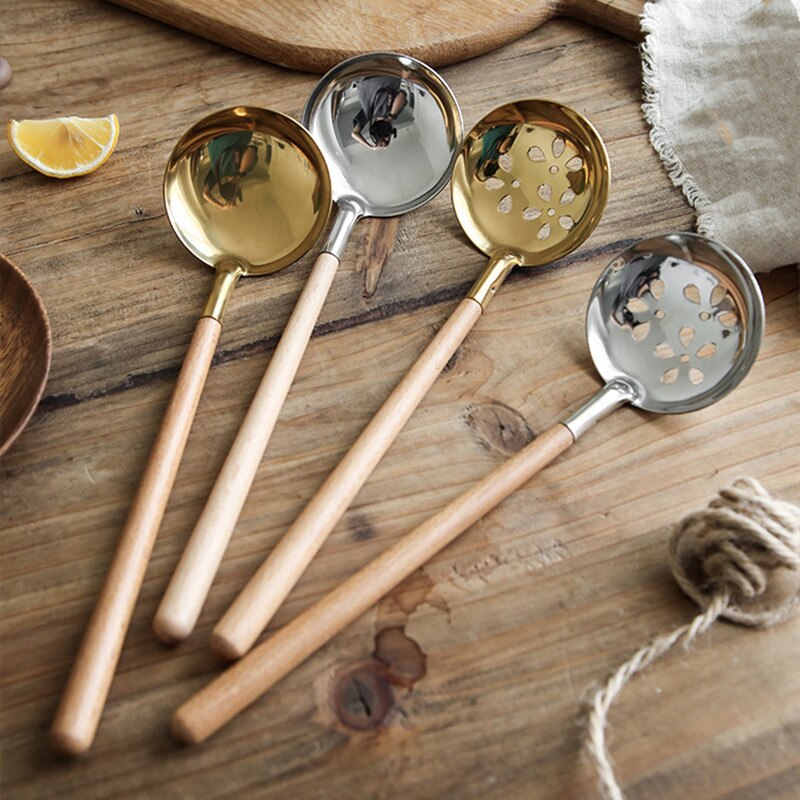 Wooden Handle Anti-hot Ladle