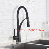 360 Degree Rotation Pull Down Sprayer Sink Faucet
