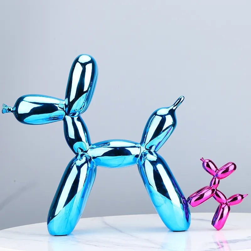 Electroplated Resin Dog Crafts Modern Animal Statue