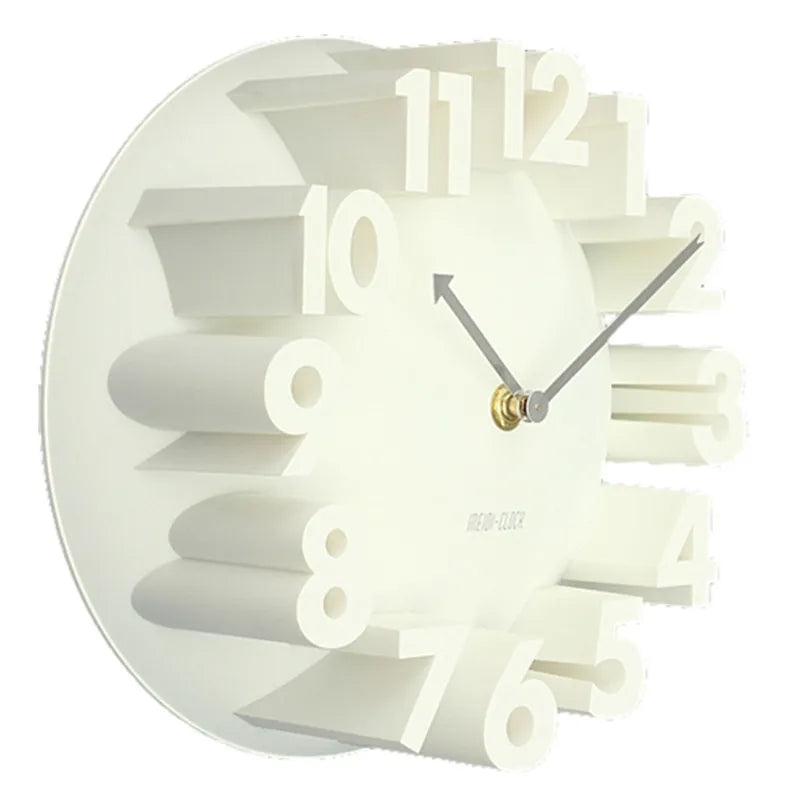 Art Deco 3D Number Modern Hanging Wall Clock